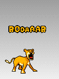 Gif animé lionceau rugit 